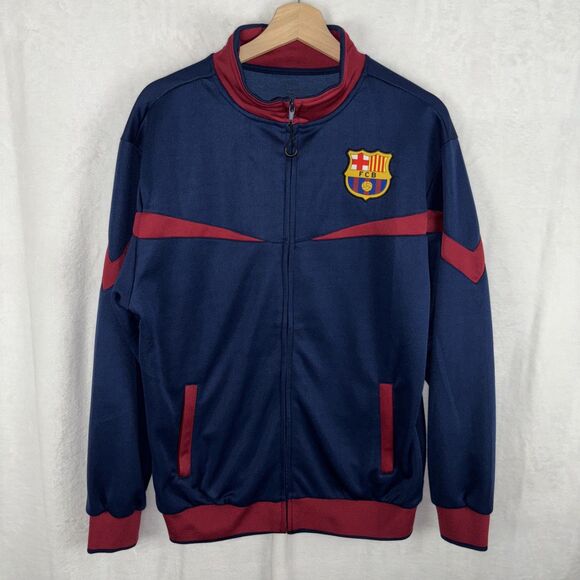 FC Barcelona Barca Official Apparel Full Zip Track Warm Up Jacket Mens Large - Picture 1 of 6